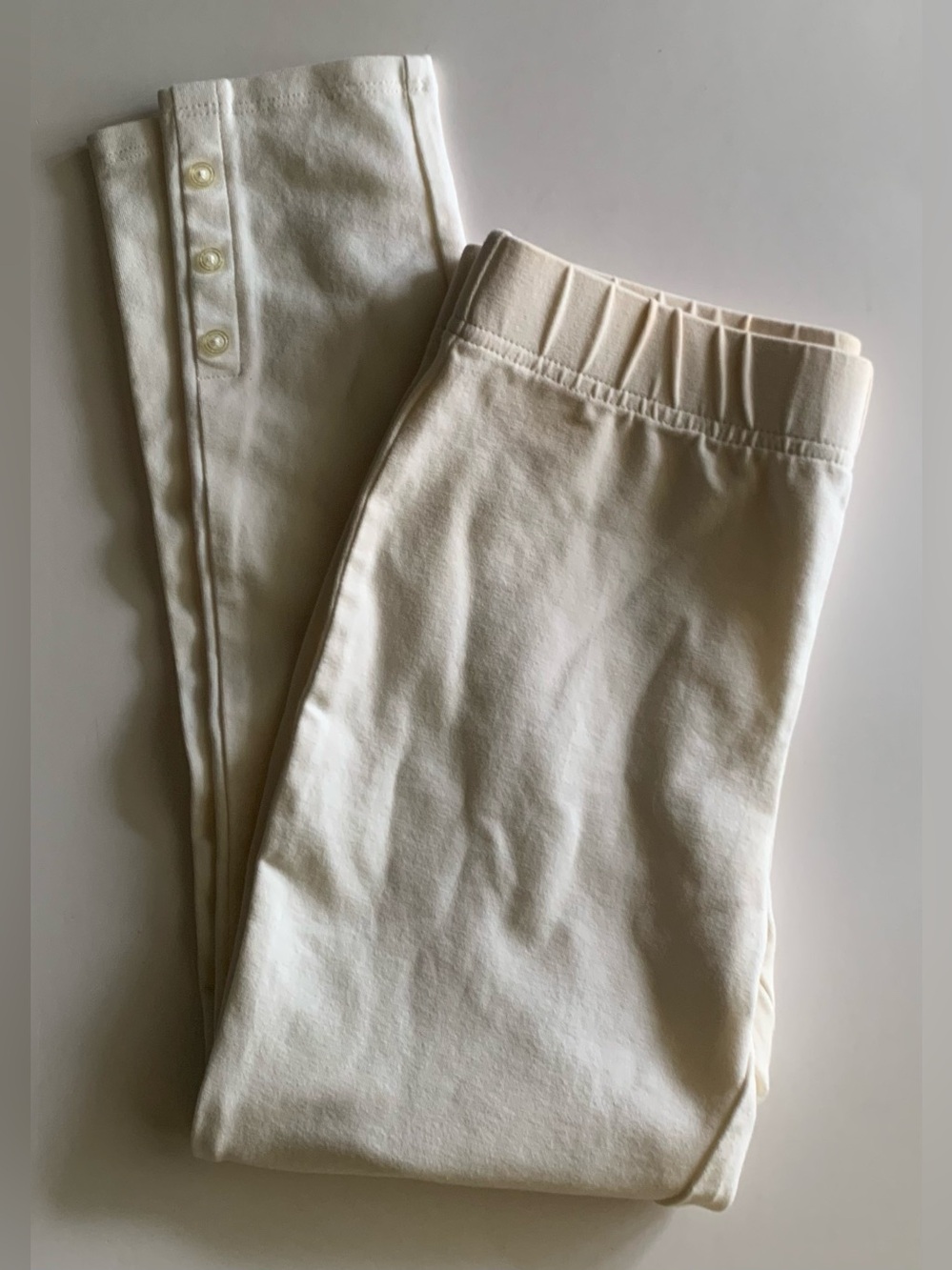 Land's End Girls Kids Legging Ivory/Cream Size 8 CHILDREN
